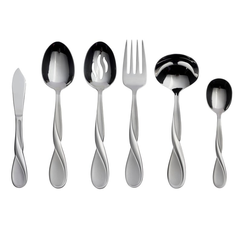 Oneida Satin Aquarius 6Piece Serving Set Stainless Medium
