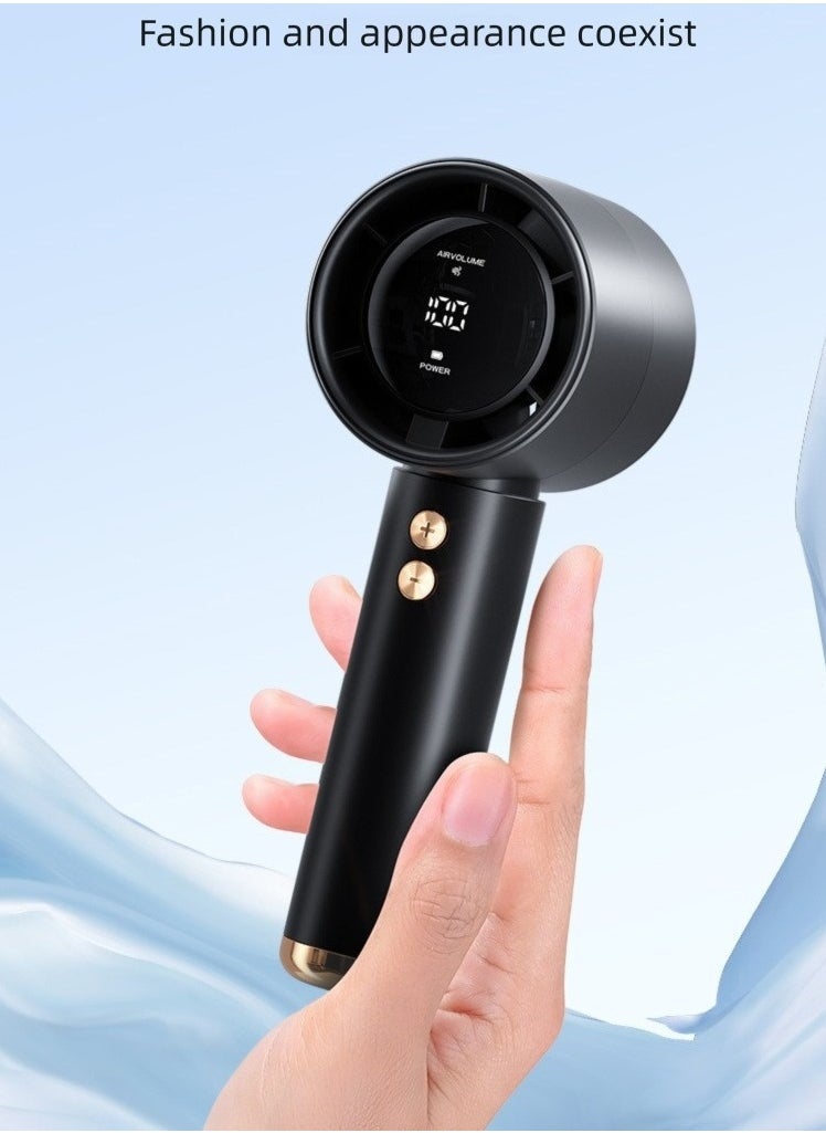 Generic - 100-speed high-speed turbo handheld fan, usb mini portable charging mini fan, desktop mini electric fan - Image 1