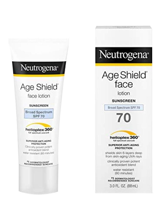 نيوتروجينا لوشن الوجه إيج شيلد بعامل حماية من أشعة الشمس SPF 70 واسع الطيف 88ملليلتر - Image 1