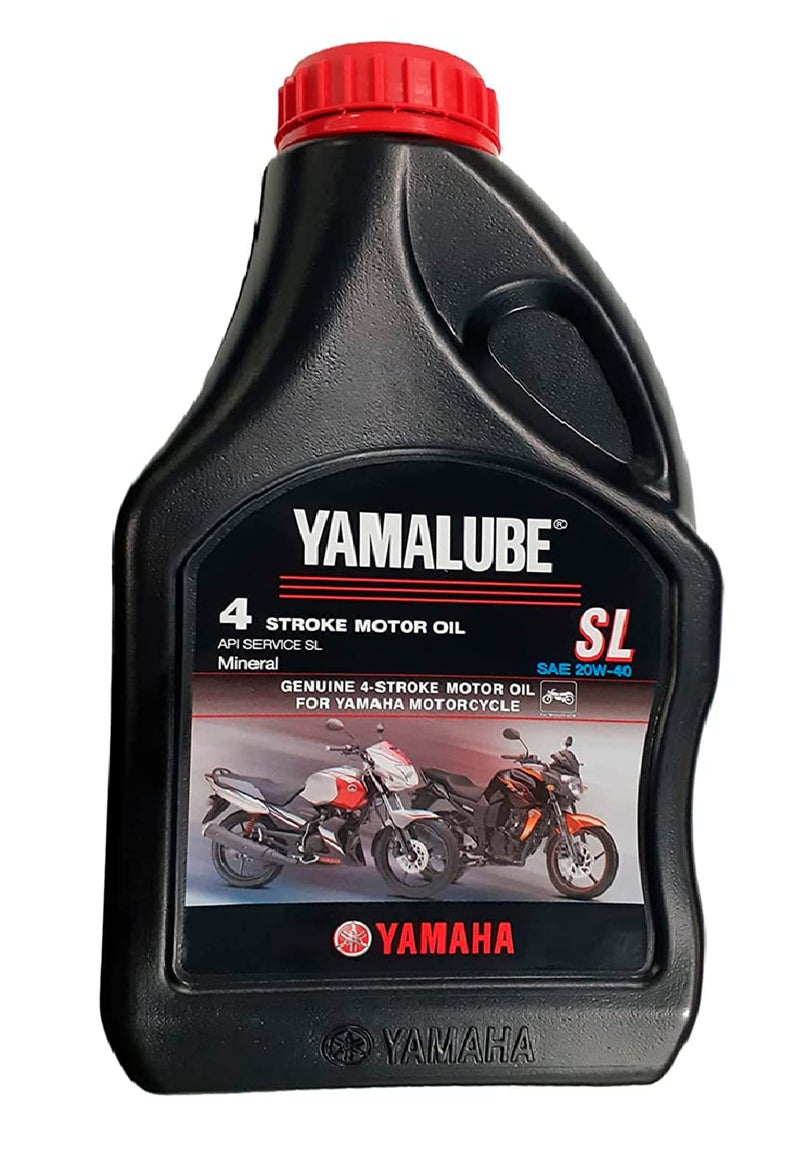 Yamaha Yamalube SL Mineral 20W-40 4 Stroke Engine Oil, 1L (90793AD40300, Compatible with Crux, Alba, Gladiator, YBR, FZ, and 100CC to 125CC Bikes) - Image 1