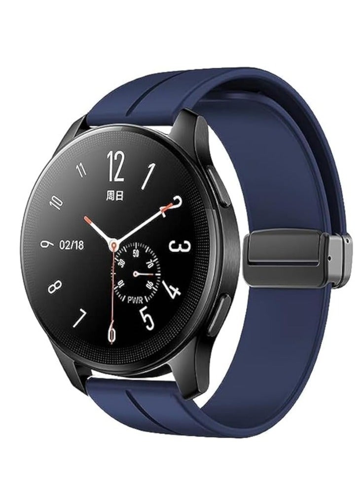 Silicone Band Magnetic Clasp 22MM Strap For Samsung galaxy watch3 45mm /galaxy 46mm/Gear S3/Huawei watch GT3 46MM/GT2E/GT2 Pro/GT GT2 46MM/Magic Watch2 46mm/Amazfit GTR - Image 1