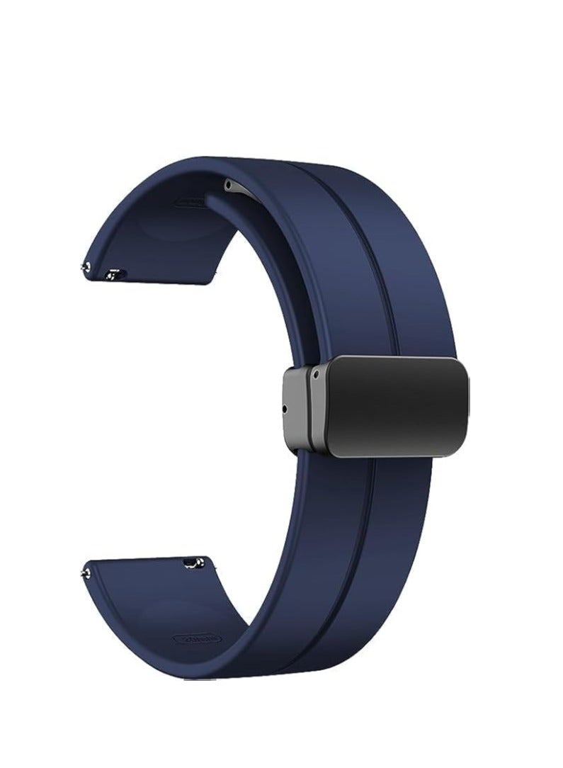 Silicone Band Magnetic Clasp 22MM Strap For Samsung galaxy watch3 45mm /galaxy 46mm/Gear S3/Huawei watch GT3 46MM/GT2E/GT2 Pro/GT GT2 46MM/Magic Watch2 46mm/Amazfit GTR - Image 2