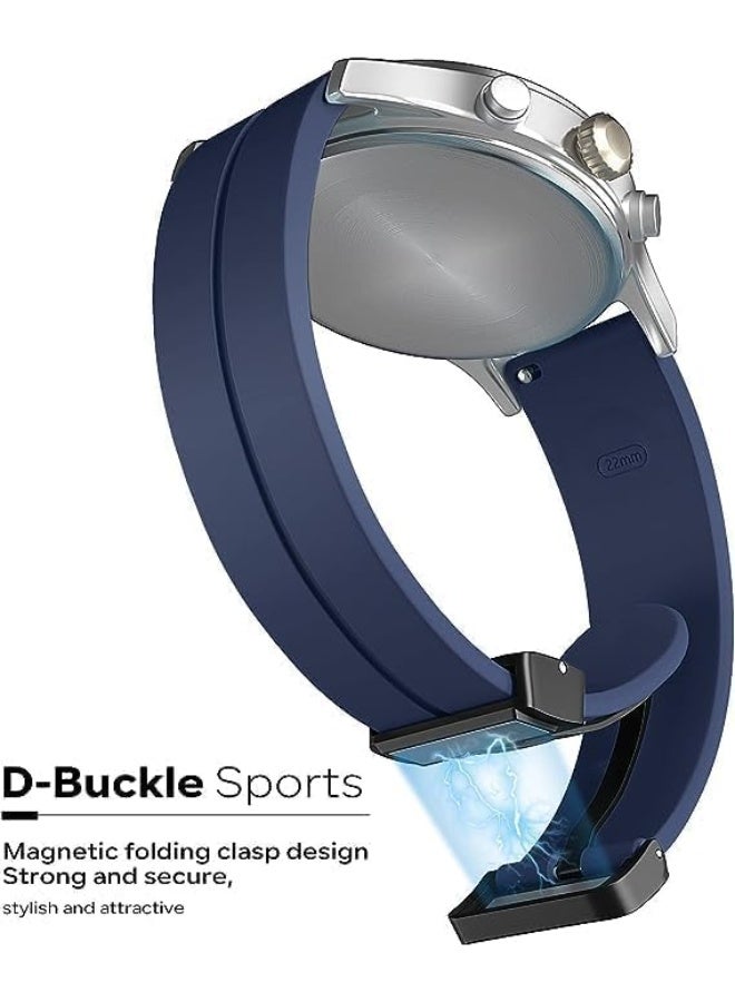 Silicone Band Magnetic Clasp 22MM Strap For Samsung galaxy watch3 45mm /galaxy 46mm/Gear S3/Huawei watch GT3 46MM/GT2E/GT2 Pro/GT GT2 46MM/Magic Watch2 46mm/Amazfit GTR - Image 5