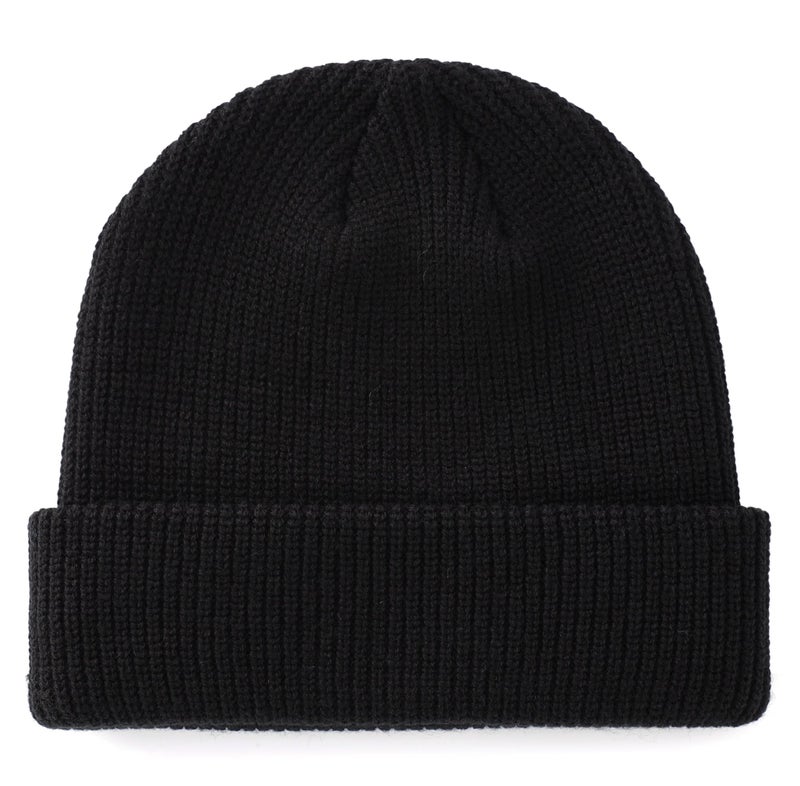 Connectyle Classic Men 's Warm Winter Hats Thick Knit Cuff Beanie Cap Daily Beanie Hat Black , 55 60cm - Image 1