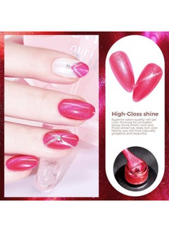 Mobray Cateye Gel Nail Polish Set 3D Cat eye Magnetic Gel Polish Kit Needed magnet UV Lamp Nail Gel Soak Off Nail Art for Wome (gel nail polish set6)  - Image 5