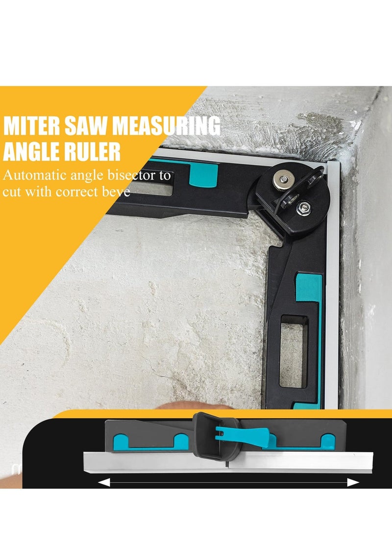 Generic - Mitre Measuring Cutting Tool 2 in 1 Accurate Mitre Gauges for Saws Accurate 30 to 180° Aluminum Alloy Mitre Gauges Goniometer Mitre Angle Ruler Finder Too for Home Improvement Carpentry Work - Image 1