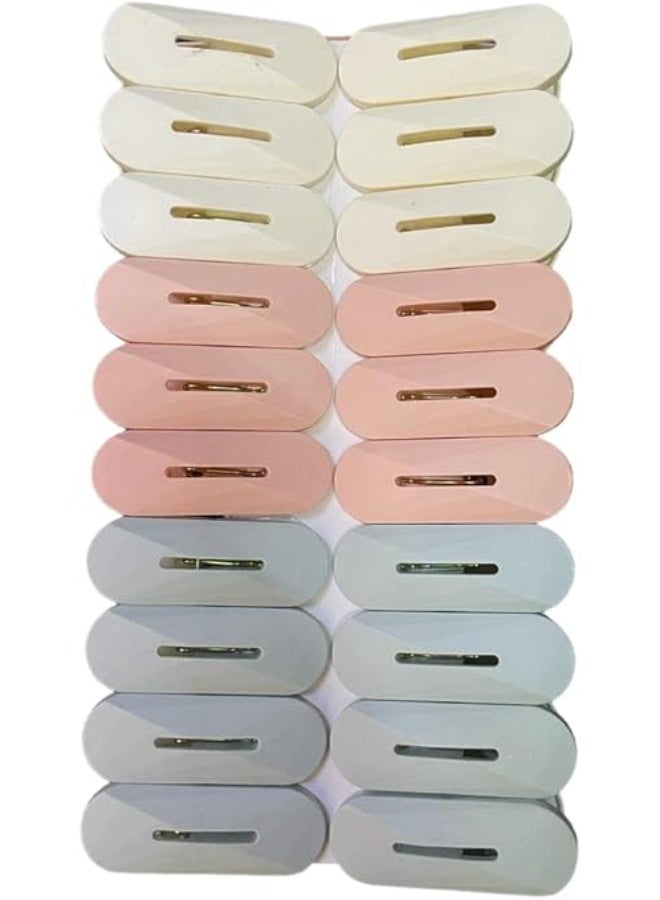 Multi Purpose 20 Piece Slim Line Plastic Finger Clips, Clothes Pants Hanger Clips, Clothing Line Clips Pegs Laundry Kitchen Outdoor Multicolor