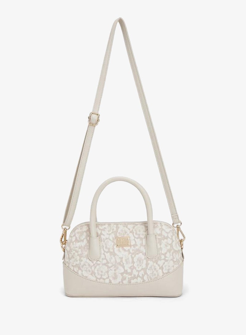 Flora Bella By Shoexpress Flora Bella Floral Print Handbag With Double Handles And Detachable Shoulder Strap - Image 2