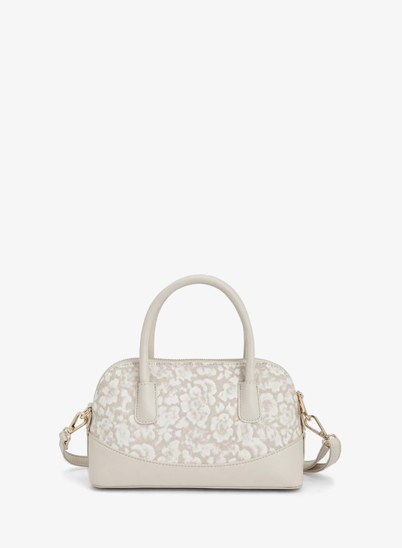 Flora Bella By Shoexpress Flora Bella Floral Print Handbag With Double Handles And Detachable Shoulder Strap - Image 5