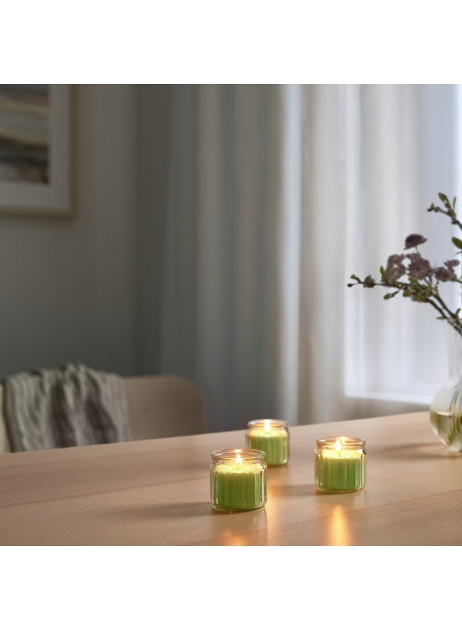 Ikea Green Mini Scented Candles in Glass Jars, Apple, Apple Blossom and Jasmine Scent, 12 Hours - Image 5