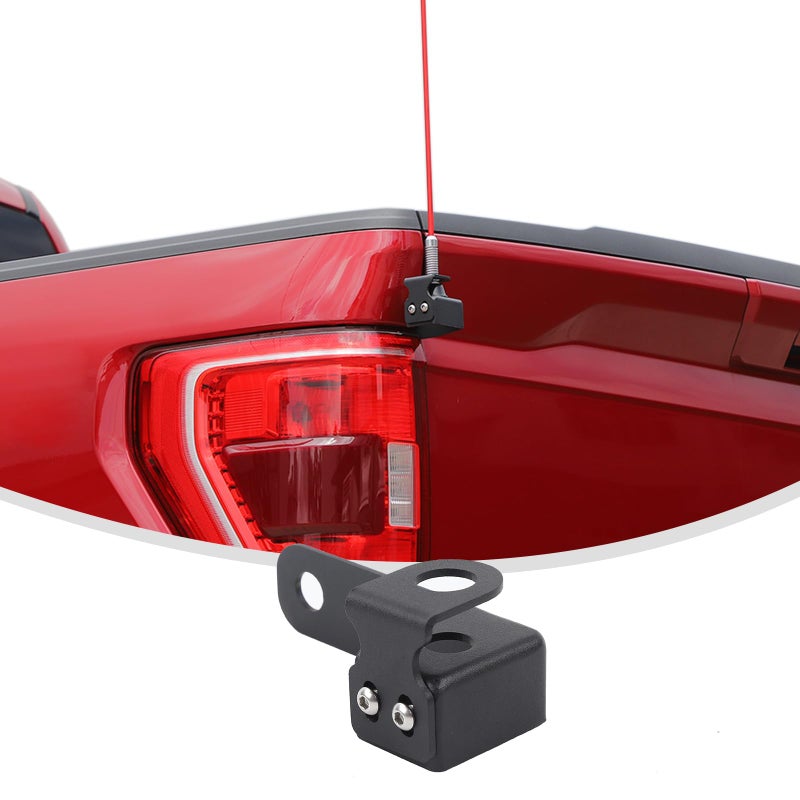 حامل هوائي CB ثقيل من Linskip متوافق مع فورد F150 2015-2025 و F250 F350 سوبر ديوتي 2017-2025، حامل هوائي CB لفتحة الصندوق الجانبية للسائق