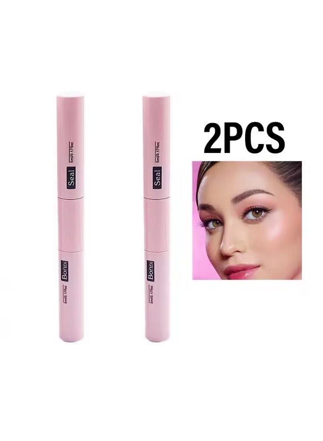 عرض التوفير  2 قطعة: لاصق ومثبت رموش احترافي (Bond & Seal) - تركيب رموش يدوم طويلاً، مقاوم للماء، تركيبة آمنة وسريعة الجفاف - Professional Lash Glue Bulk Pack. - Image 2