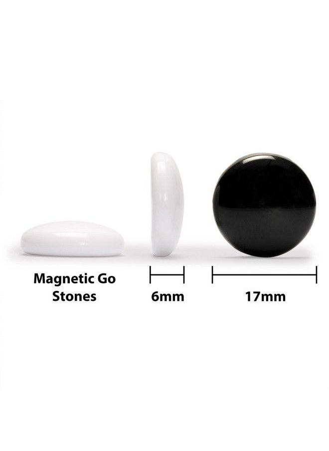Yellow Mountain Imports - Large Magnetic 19X19 Go Game Set Board (14.6Inch) With Single Convex Stones Folding Portable And Travel Ready Set - Image 1