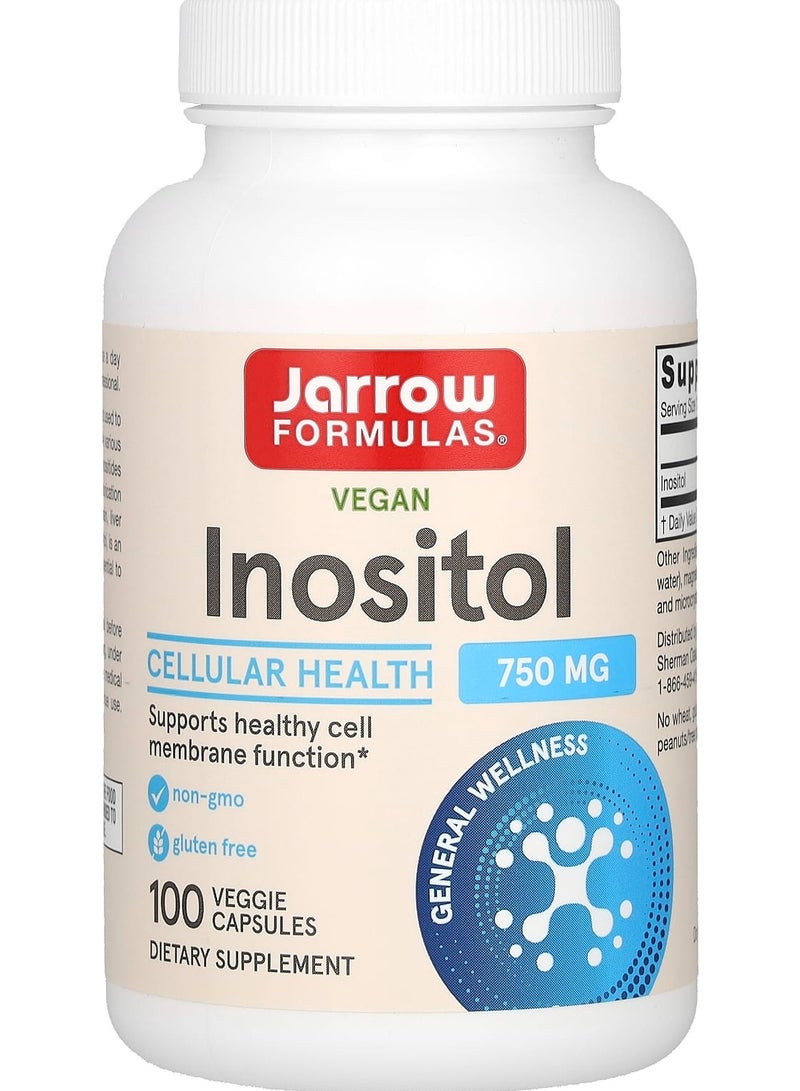 jarrow formulas إنوزيتول نباتي، 750 ملغ، 100 كبسولة نباتية