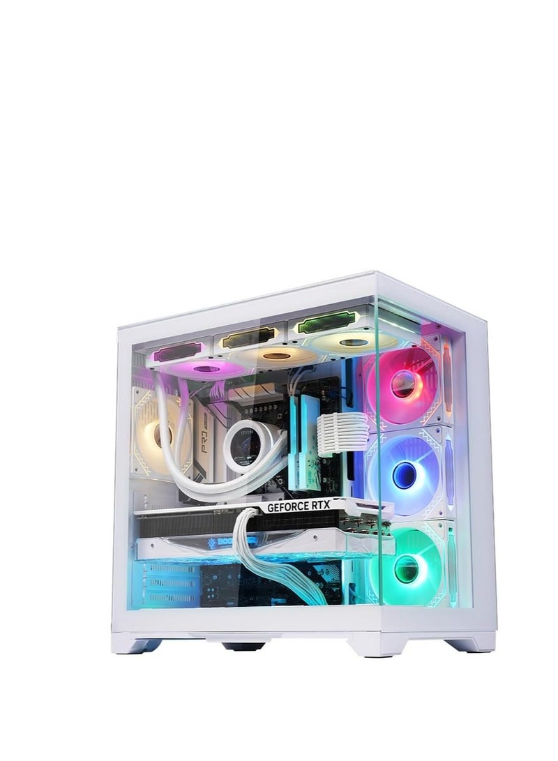 WJCOOLMAN حافظة الكمبيوتر WJ Coolman Robin 2 PRO مع 7 مروحة ARGB - أبيض - Image 1