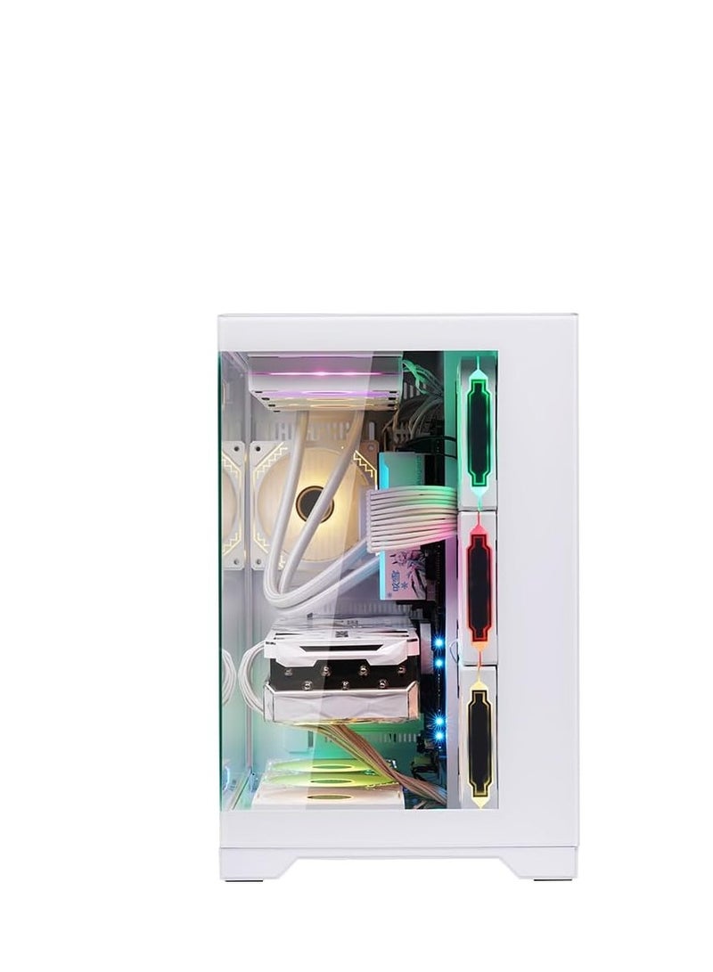 WJCOOLMAN حافظة الكمبيوتر WJ Coolman Robin 2 PRO مع 7 مروحة ARGB - أبيض - Image 3