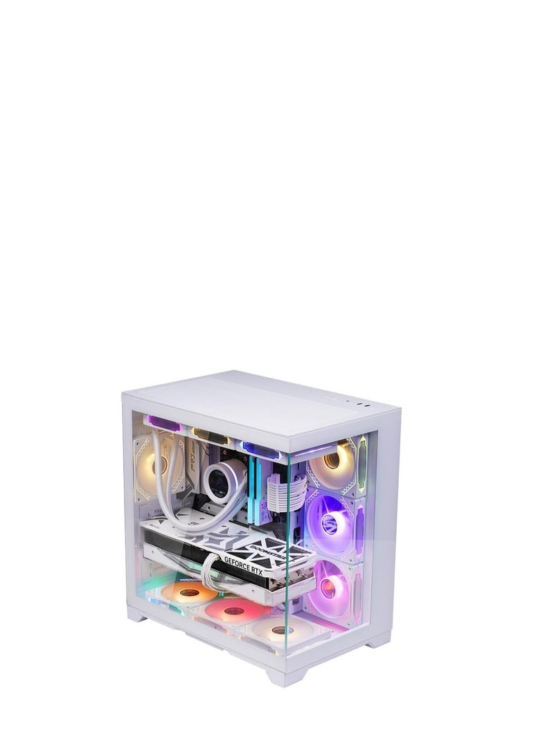 WJCOOLMAN حافظة الكمبيوتر WJ Coolman Robin 2 PRO مع 7 مروحة ARGB - أبيض - Image 4