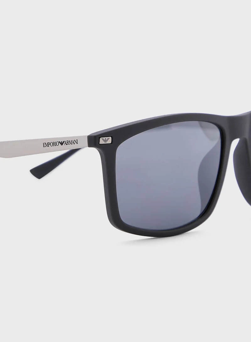EMPORIO ARMANI 0Ea4171U Rectangle Sunglasses