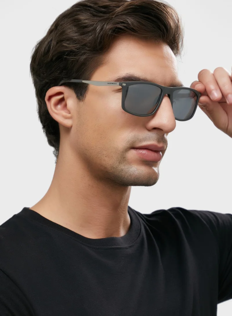 EMPORIO ARMANI 0Ea4171U Rectangle Sunglasses