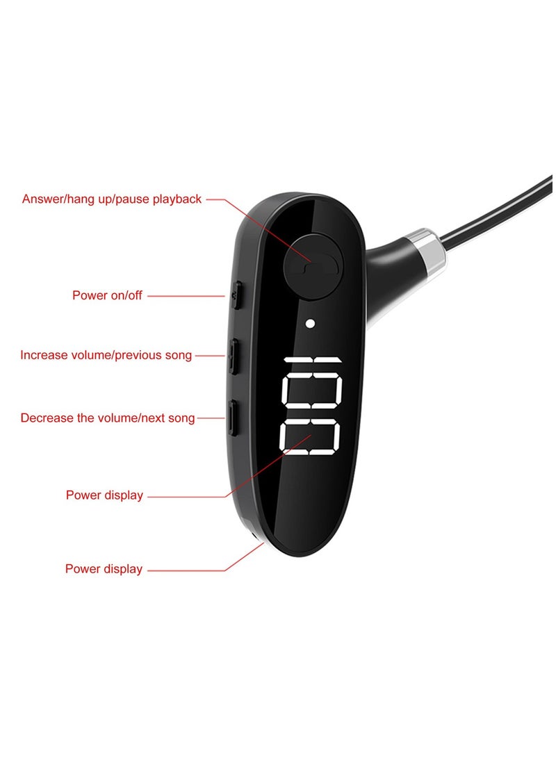Bone Conduction Headphones Bluetooth Sports Open Ear Wireless Neckphone Headset Sweatproof With Mic For Cycling Running Driving Gym