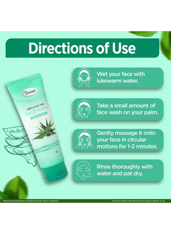 Multani Rovaan Face Wash |For All Skin Type with Neem & Aloe Vera |Get Tan Free Skin Care |100 Ml - Image 5