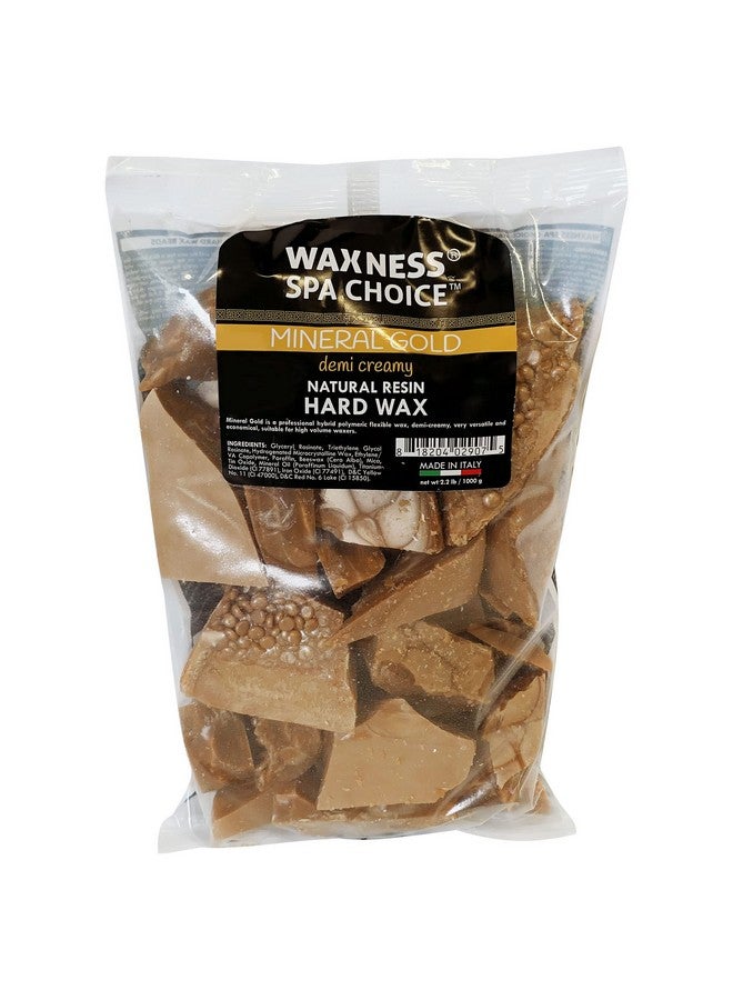 واكسنس حبيبات الشمع الصلبة الكريمية المعدنية الذهبية من Waxness Spa Choice، 2.2 رطل/1 كجم - Image 2