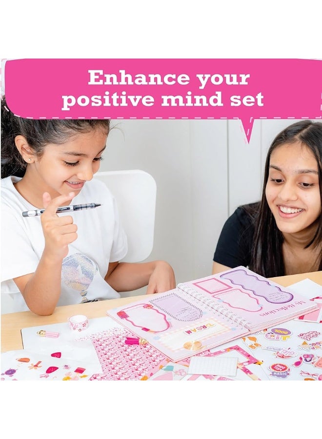 jackinthebox DIY Journal for Girls Ages 812 242 pcs Scrapbook Kit Includes 10 Mental Health Exercises Girls Journal Kit Gifts for 8 9 10 11 12 YearOld Girls - Image 5