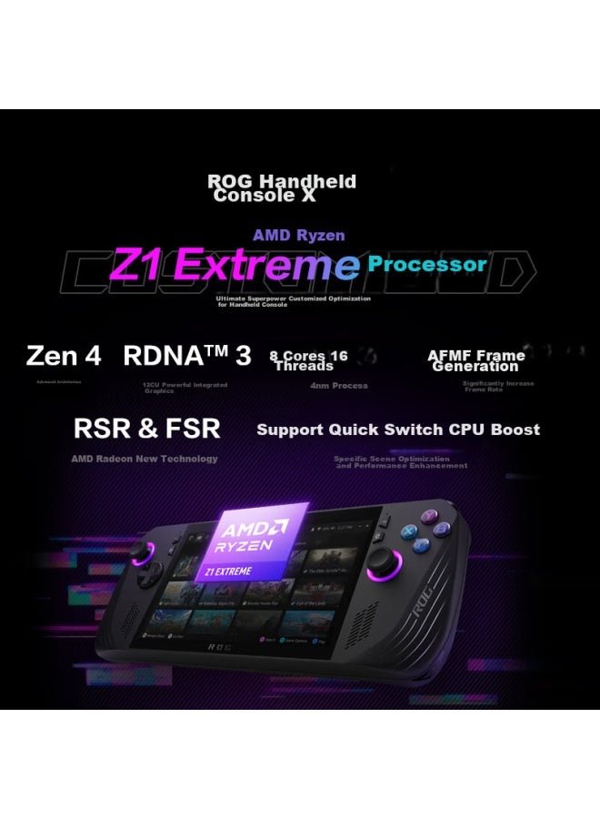 Rog Handheld Gaming Device, Portable Gaming Console X Windows 11 Z1 Exterme Processor Integrated Graphics, 7-inch, 24gb Ram + 1tb Ssd - Image 1
