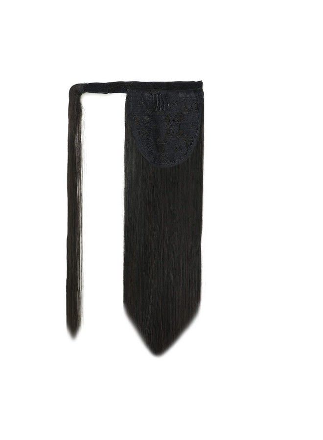 Paradise Straight Wrap Around Ponytail Hair Extensions For Women And Girls (Black) - Image 5