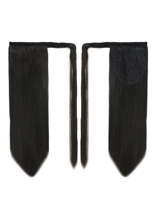 Paradise Straight Wrap Around Ponytail Hair Extensions For Women And Girls (Black) - Image 4