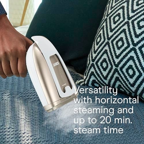 CONAIR مكواة بخار محمولة من كونير للملابس، بخار قماش توربو إكستريم ستيم 1875 واط، تصميم محمول باليد، بخار قوي يتخلل الأقمشة، أبيض/شمبانيا - Image 5