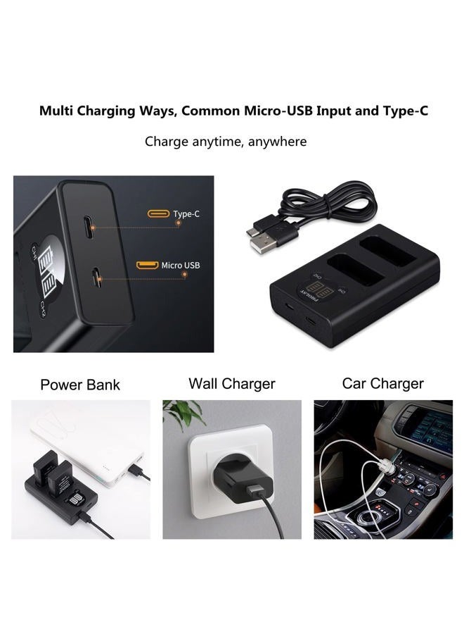 PHOLSY EN-EL14 USB Charger for Nikon Cameras (P7800, P7700, P7100, P7000, D5600, D5500, D5300, D5100, D3500, D3400, D3300) - Image 3
