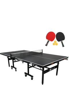 Sky Land Foldable Table Tennis Table | 9x5 FT Outdoor & Indoor Ping Pong Table | Waterproof Aluminum Panels | Professional-Grade Stability | Quick Assembly | Easy Storage & Movable Wheels | EM-8010  - Image 1