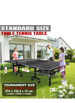 Sky Land Foldable Table Tennis Table | 9x5 FT Outdoor & Indoor Ping Pong Table | Waterproof Aluminum Panels | Professional-Grade Stability | Quick Assembly | Easy Storage & Movable Wheels | EM-8010  - Image 2