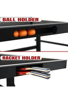 Sky Land Foldable Table Tennis Table | 9x5 FT Outdoor & Indoor Ping Pong Table | Waterproof Aluminum Panels | Professional-Grade Stability | Quick Assembly | Easy Storage & Movable Wheels | EM-8010  - Image 5