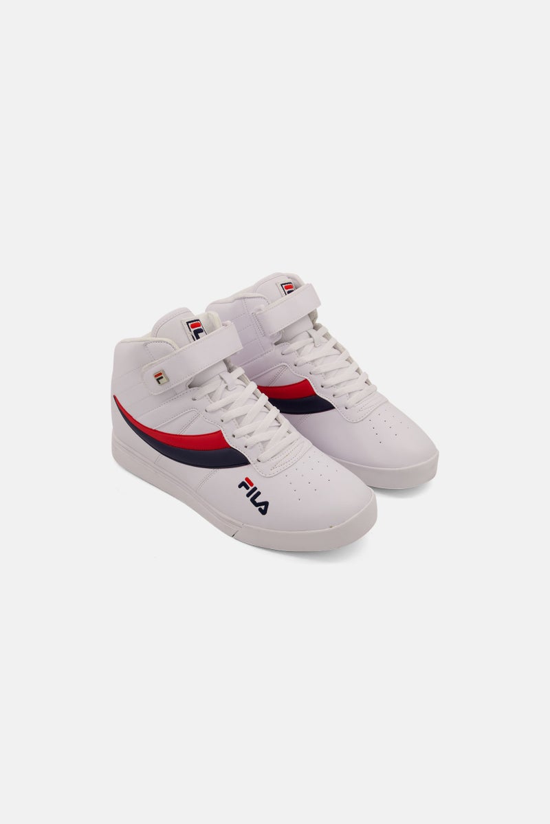FILA Men Vulc 13 Reverse Flag Velcro Closure Training Sports Shoes, White - Image 1