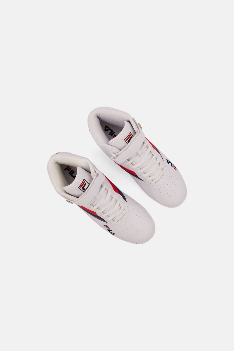 FILA Men Vulc 13 Reverse Flag Velcro Closure Training Sports Shoes, White - Image 4