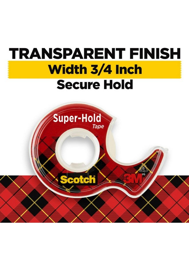 Scotch  Super-Hold Tape Transparent Finish, 3/4 X 300 Inches, 3 Dispensered Rolls - Image 2