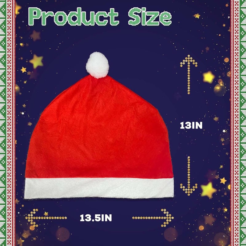 Yixin 4-Piece Santa Claus Hat Car Seat Headrest Covers - Festive Car Decoration - Image 4