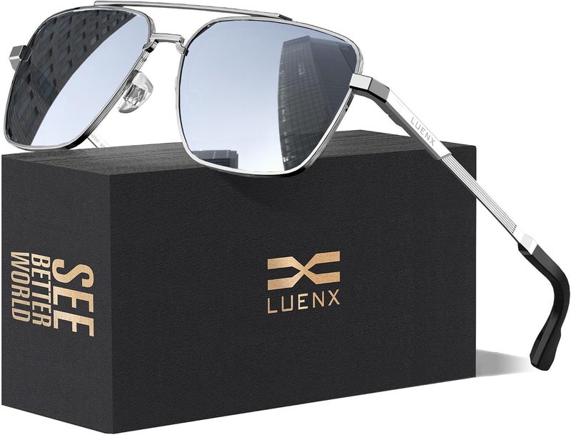 LUENX Aviator Sunglasses for Men Women Polarized - UV400 Protection, Stylish Shades 59 MM, Driving, Outdoor Activities - Image 1