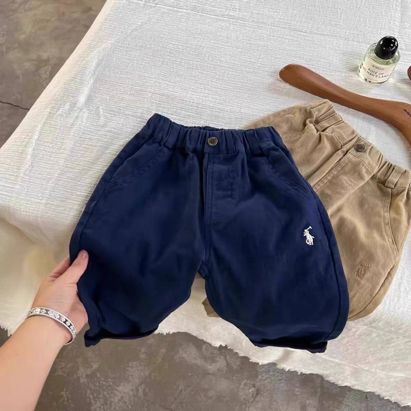 Children'S Trousers 2025 Models For Boys And Girls, Solid Color Embroidered Carrot Pants, Versatile Baby Trousers - Image 1