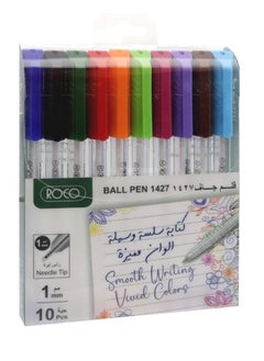 ROCO 10 Piece Smooth Writing Ballpoint Pens Multicolour  - Image 1