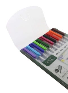 ROCO 10 Piece Smooth Writing Ballpoint Pens Multicolour  - Image 3