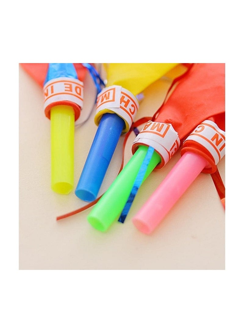 Small Balloons With Whistle For Party And Birthday Set Of 50 Different Colors - Multi Color - Image 2