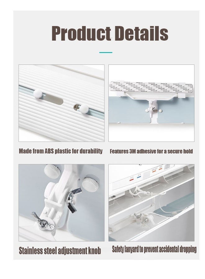 Bukela Adjustable air vent deflector for central air conditioning, universal top/side vents (49-86cm), effectively controls airflow direction and improves air quality-1 Pack - Image 5