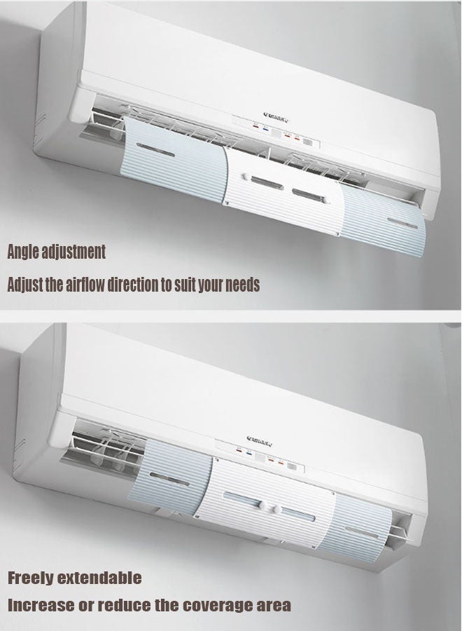 Bukela Adjustable air vent deflector for central air conditioning, universal top/side vents (49-86cm), effectively controls airflow direction and improves air quality-1 Pack - Image 4