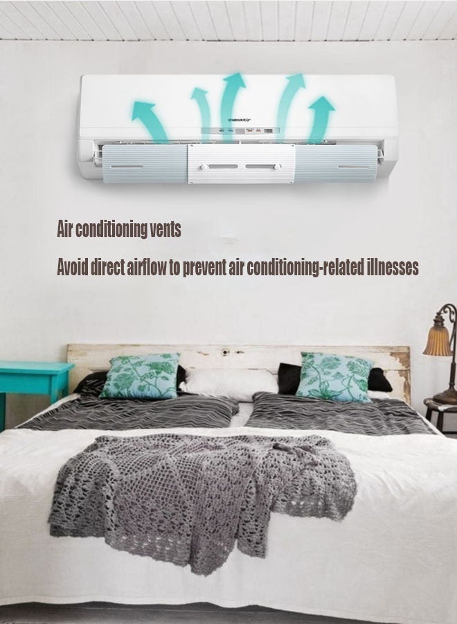 Bukela Adjustable air vent deflector for central air conditioning, universal top/side vents (49-86cm), effectively controls airflow direction and improves air quality-1 Pack - Image 3