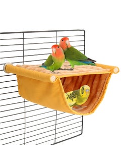 Generic Bird Nest Bed Hanging Hammock Snuggle Hut Parrot House Tent Toy Bird Cage (Yellow)  - Image 1