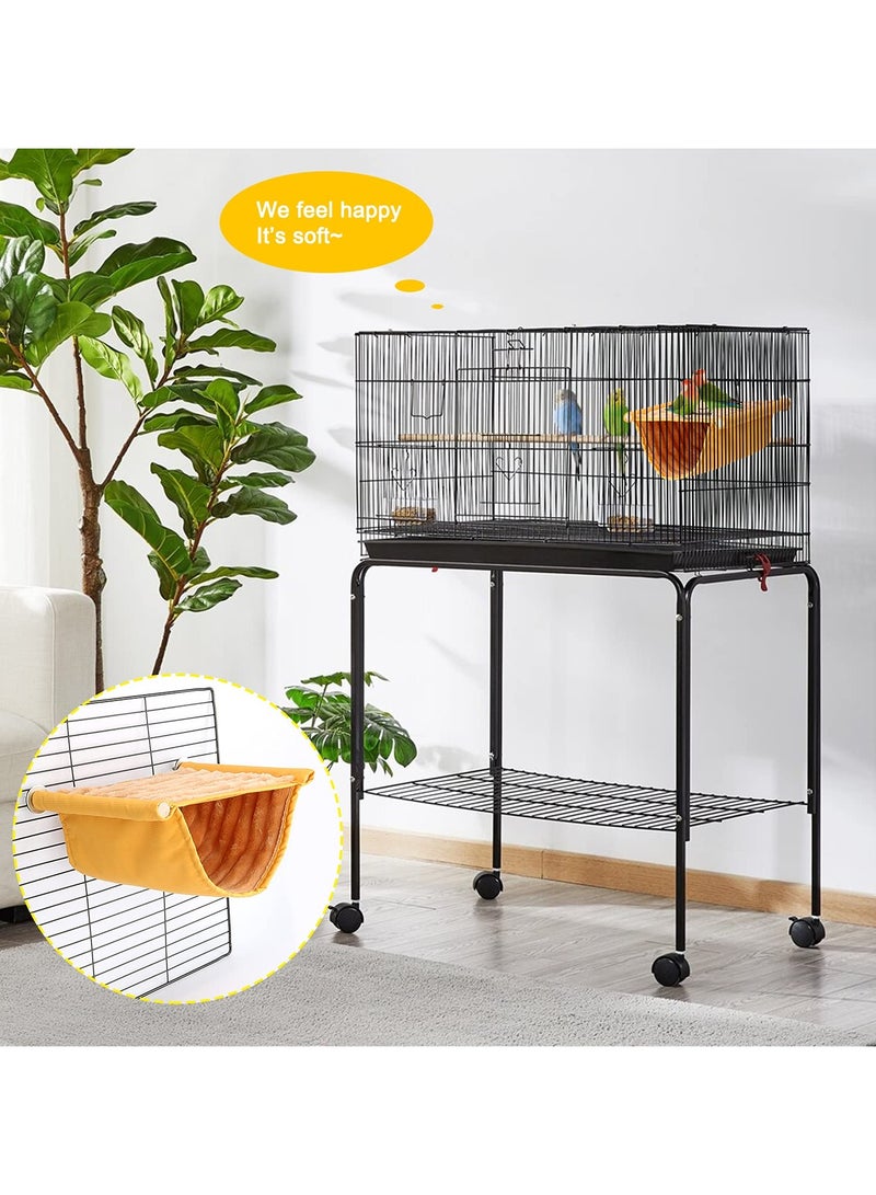 Generic Bird Nest Bed Hanging Hammock Snuggle Hut Parrot House Tent Toy Bird Cage (Yellow)  - Image 4