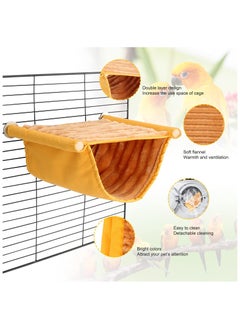 Generic Bird Nest Bed Hanging Hammock Snuggle Hut Parrot House Tent Toy Bird Cage (Yellow)  - Image 3
